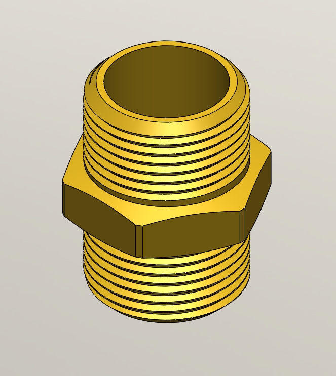 螺纹接头六角G3_4英寸